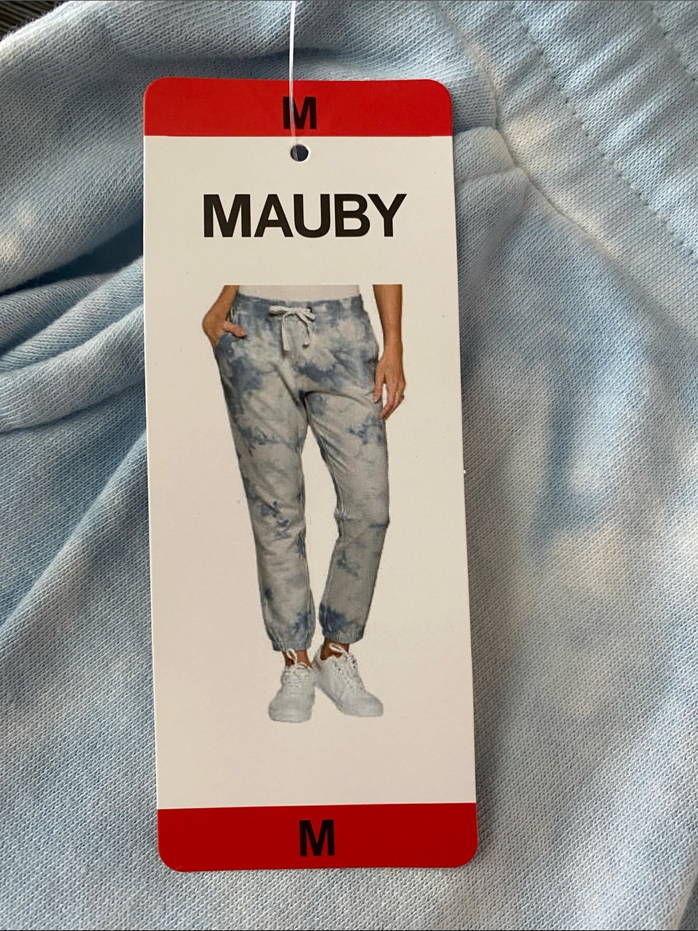 MAUBY Light Blue Tie-Dye Boyfriend Pants